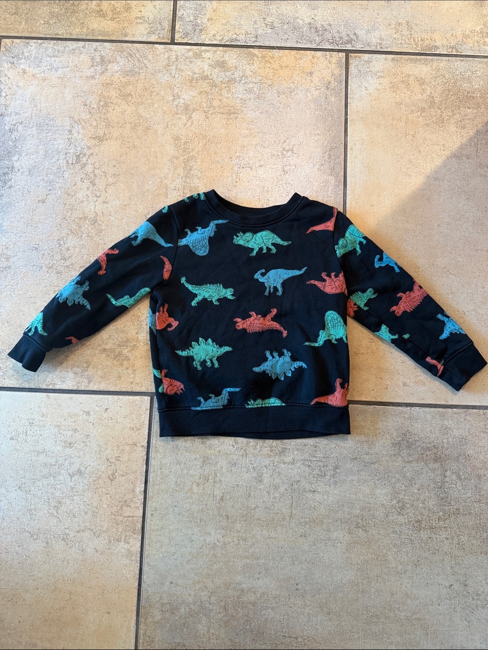 Cat & Jack Kids Black Dinosaur Print Sweatshirt. Size 4T